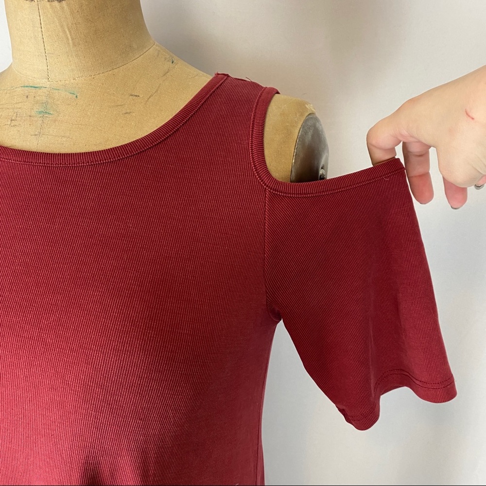 Acemi Red Cold Shoulder Mini Dress - Picture 2 of 6